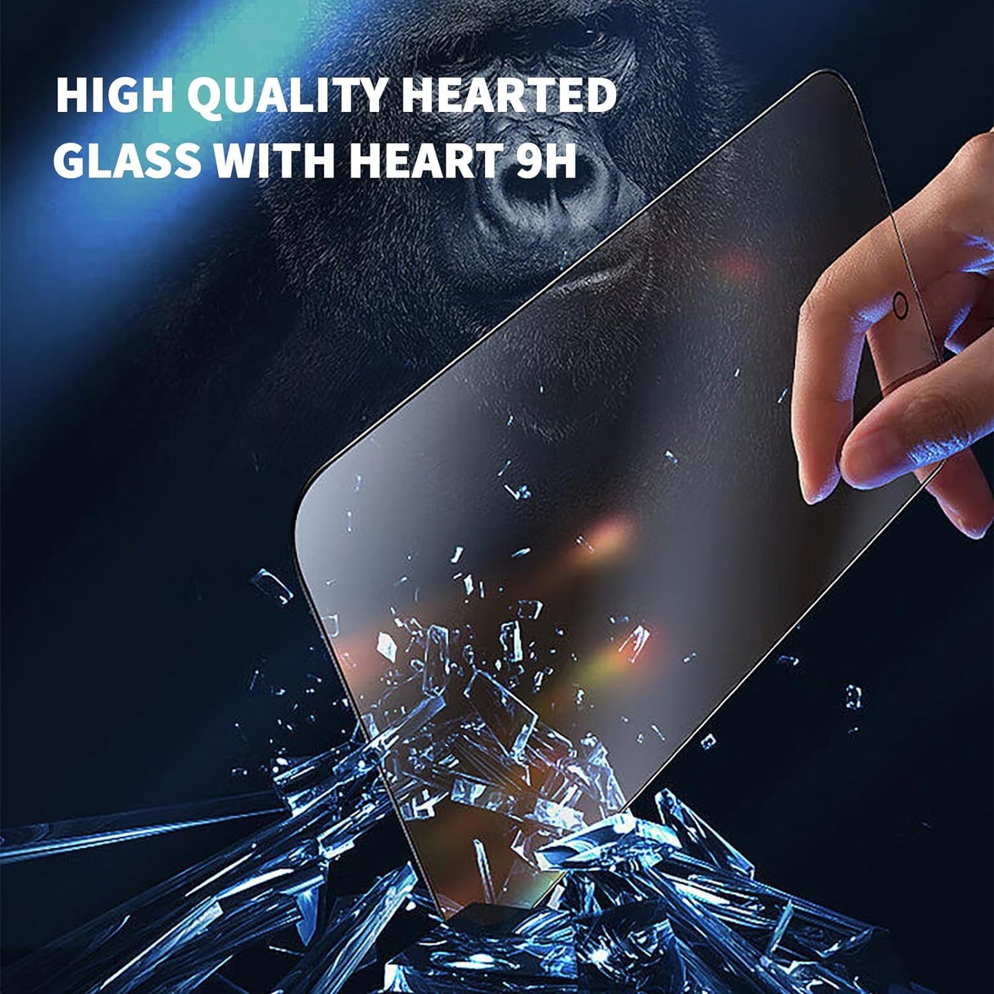 2 Pack Privacy Screen Protector , 3D Edge Anti-Peep Anti-Spy Curved Tempered Glass - NW2V38 2060-4