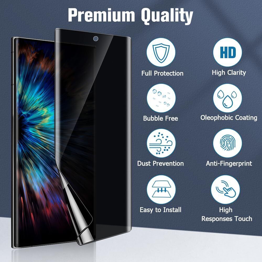 2 Pack Privacy Screen Protector, 3D Edge Anti-Peep Anti-Spy Anti-Glare TPU Film - NW2SP15 2161-3
