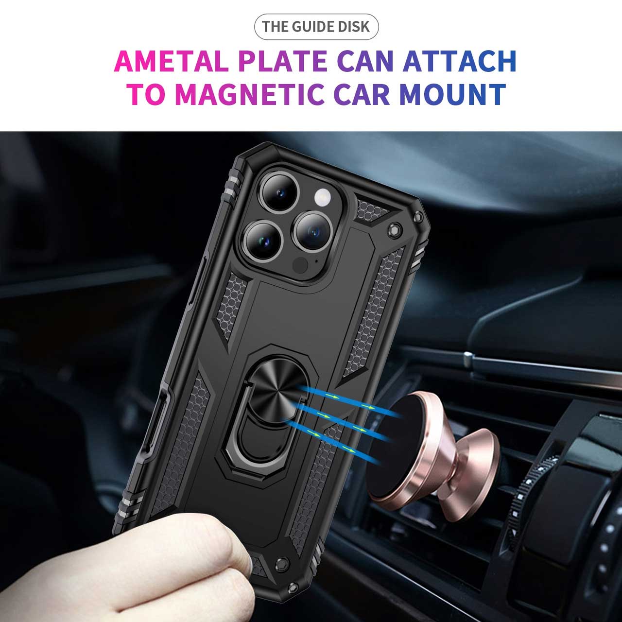 Case Belt Clip,  Armor Kickstand Cover Swivel Metal Ring Holster  - NWC09 2204-6