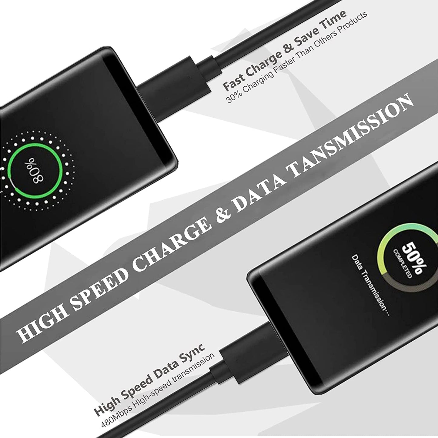 6ft USB Cable, Long Wire Power Charger Cord MicroUSB - NWK20 276-6