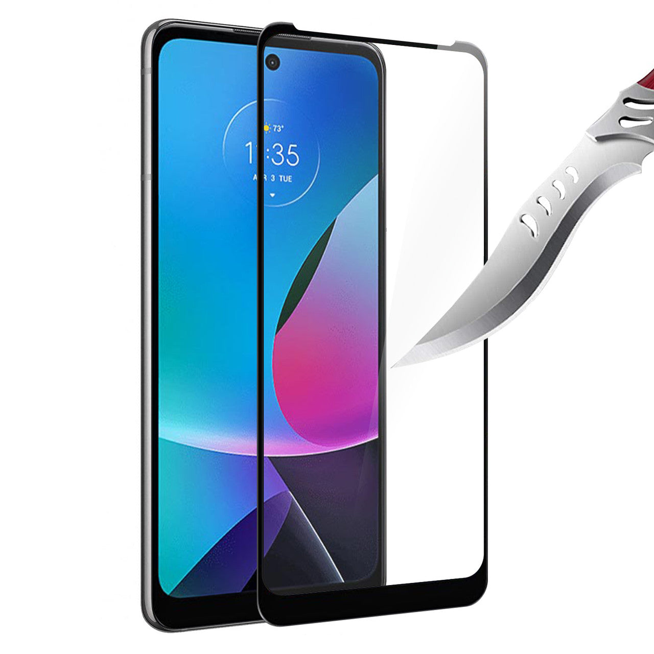 2 Pack Screen Protector , 9H Hardness (Fingerprint Unlock) Full Cover HD Clear Tempered Glass - NW2V76 2115-3