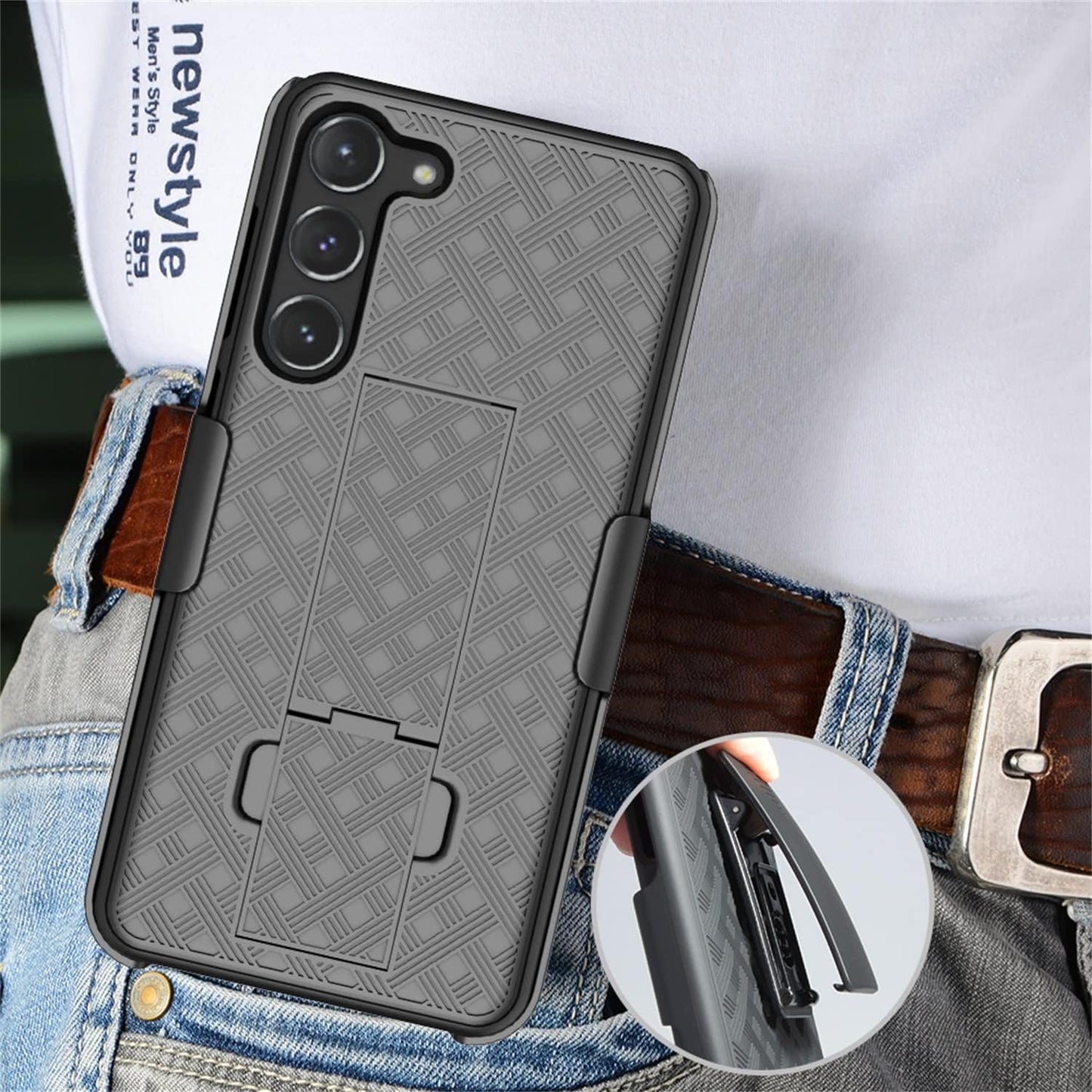 Case Belt Clip , Armor Kickstand Cover Swivel Holster - NWB02 2080-7