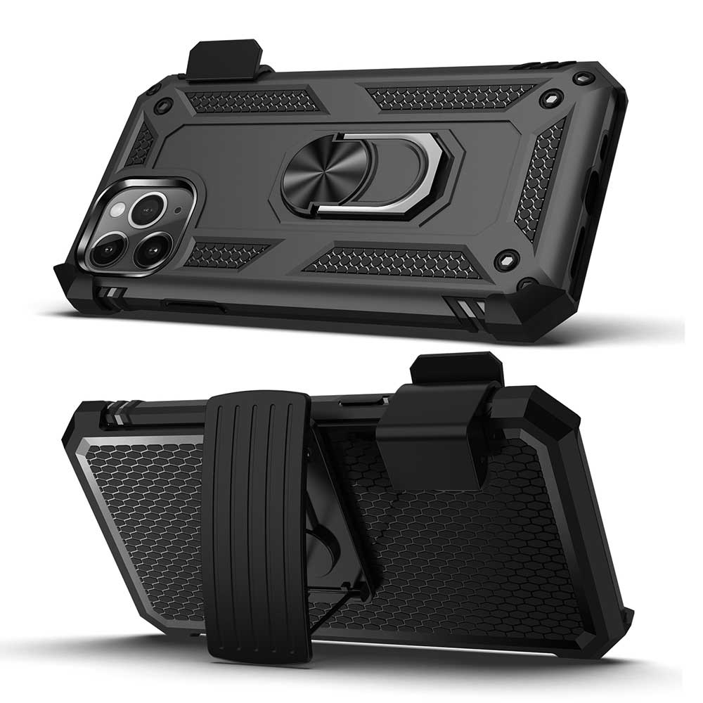 Case Belt Clip, Armor Kickstand Cover Swivel Metal Ring Holster - NWE17 2202-4