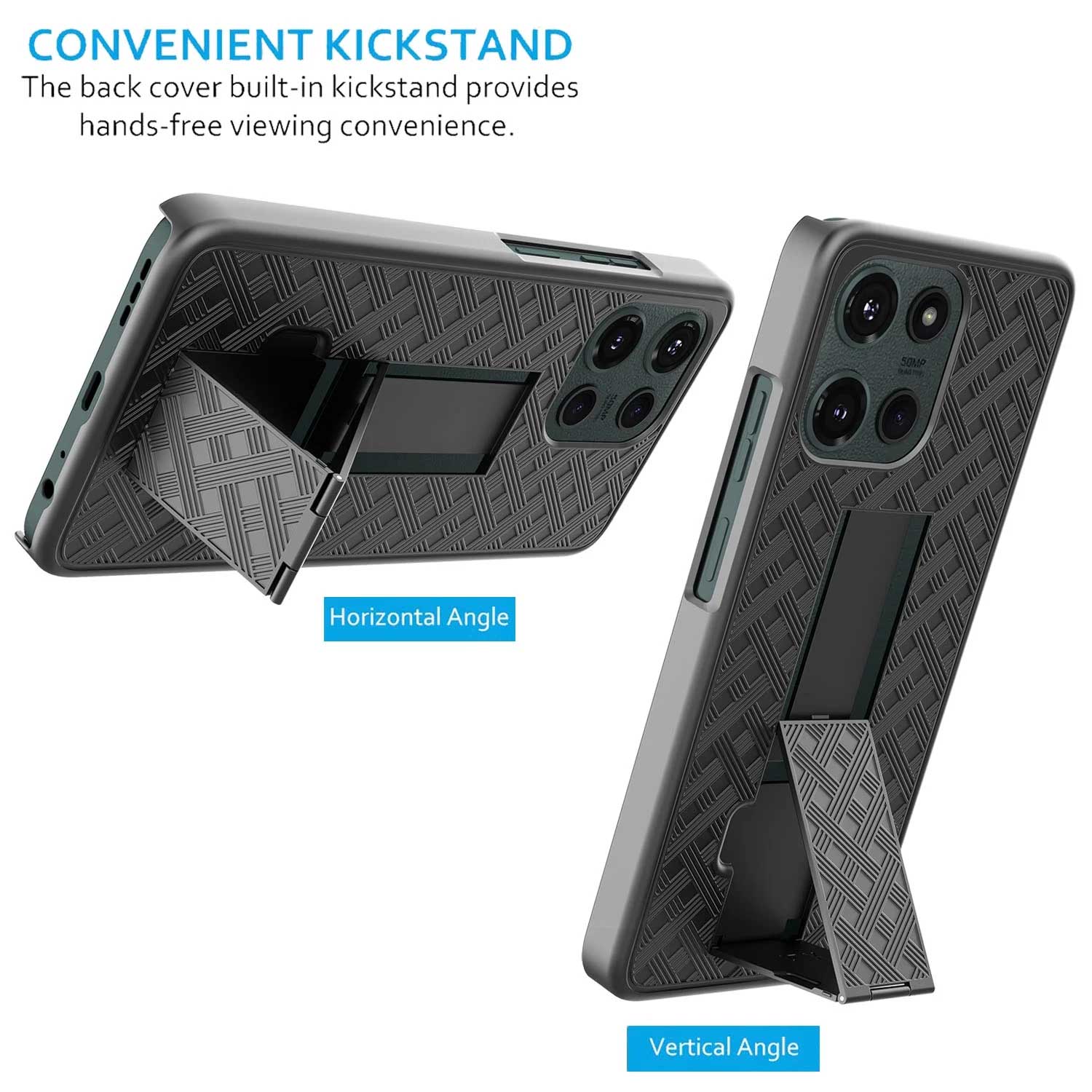 Case with Belt Clip,  Drop-Proof Armor w Kickstand Cover Swivel Holster Combo  - NWD10 2215-5
