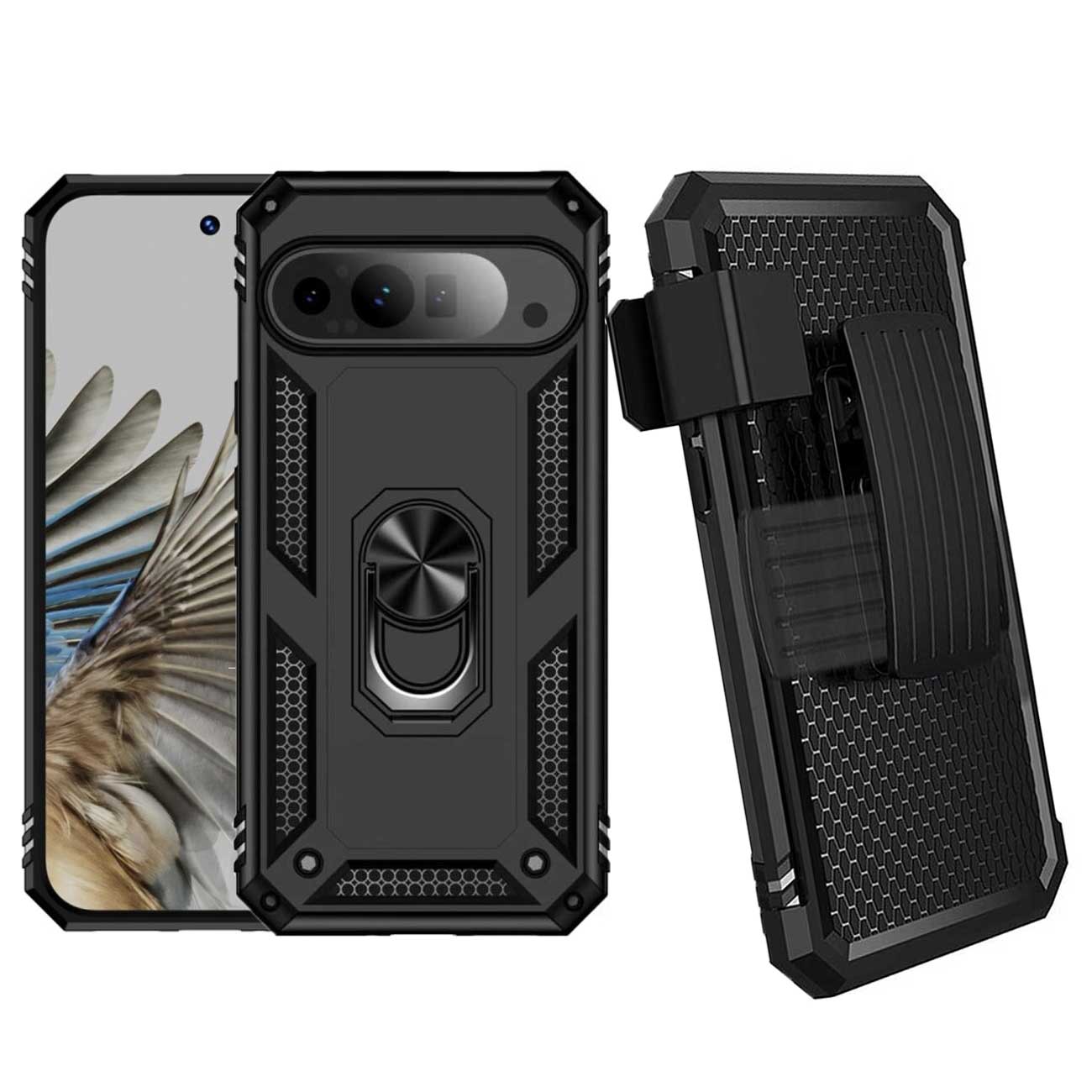 Case Belt Clip,  Armor Kickstand Cover Swivel Metal Ring Holster  - NWV97 2238-1