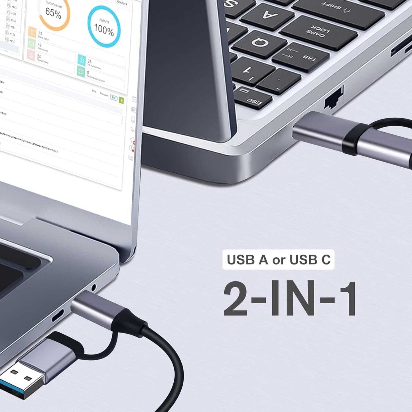 USB-C Adapter, USB Splitter USB-C to USB-A Converter 4-in-1 Hub USB-A - NWZ93 2199-3
