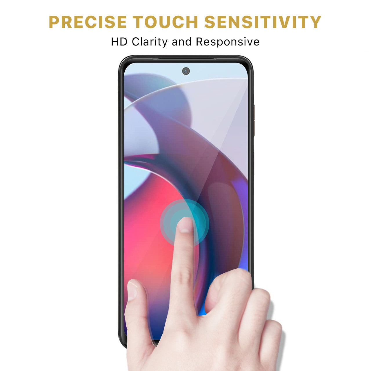 2 Pack Screen Protector , 9H Hardness (Fingerprint Unlock) Full Cover HD Clear Tempered Glass - NW2V76 2115-6