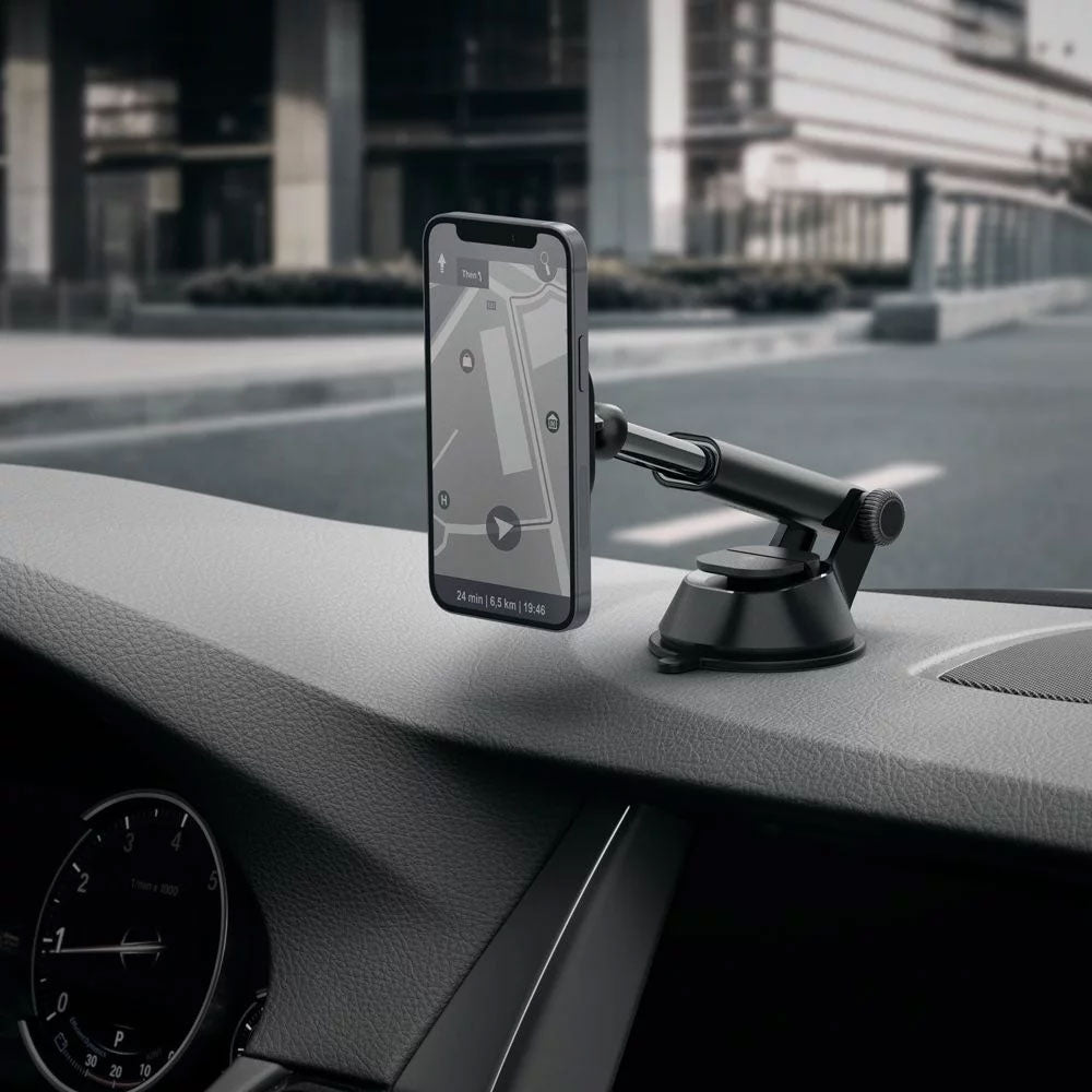 Magnetic Car Mount, Strong Grip MagSafe Compatible Telescopic For Dash Windshield Phone Holder - NWY43 2187-6