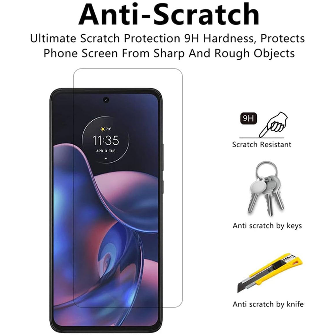 2 Pack Screen Protector, 9H Hardness (Fingerprint Unlock) Full Cover HD Clear Tempered Glass - NW2SP22 2177-3