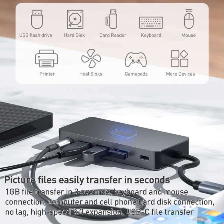 2 Port HDMI TV Adapter, Projector Converter Audio Video TYPE-C PD Charger 7-in-1 USB-C Hub - NWZ88 2212-7