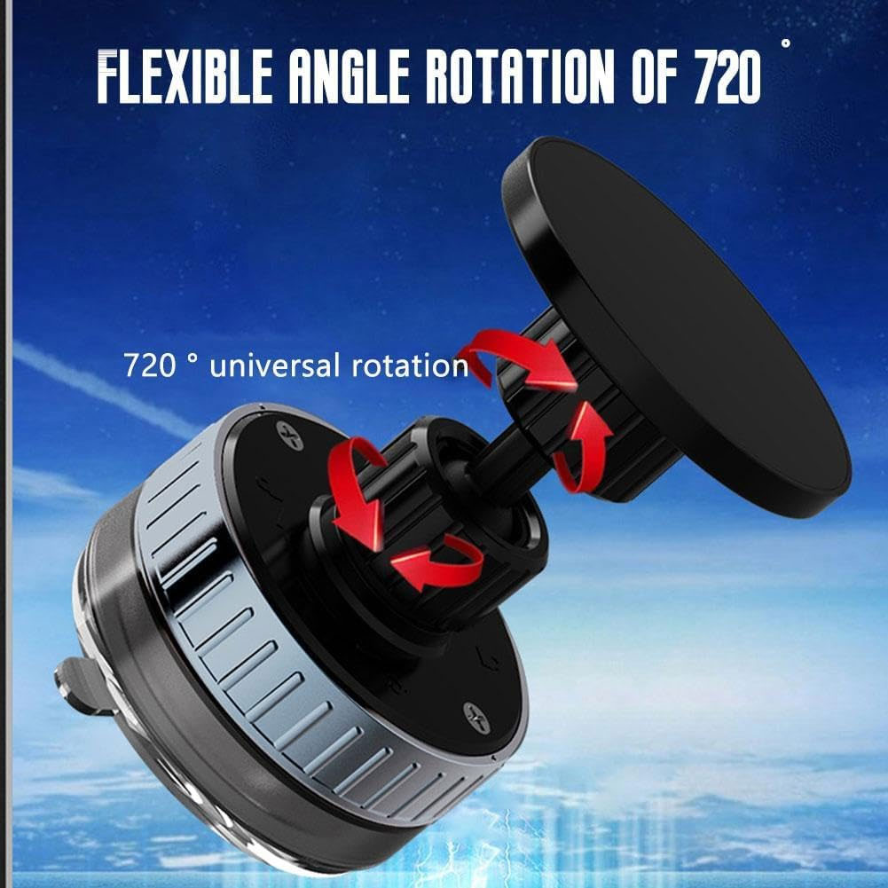 Magnetic Car Mount, Swivel MagSafe Compatible Vacuum For Dash Windshield Phone Holder - NWZ89 2191-4