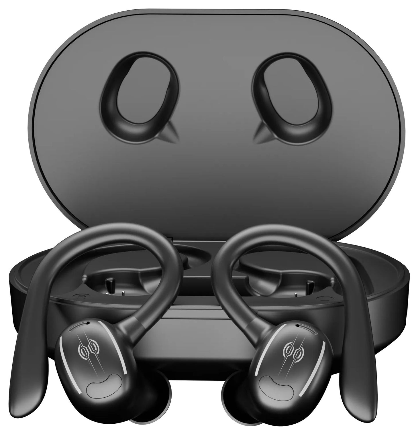 Wireless Ear-hook TWS Earphones , Hands-free Mic Charging Case True Stereo Over the Ear Headphones Bluetooth Earbuds - NWM57 1986-2