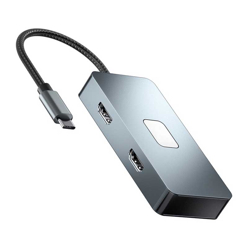 2 Port HDMI TV Adapter, Projector Converter Audio Video TYPE-C PD Charger 7-in-1 USB-C Hub - NWZ88 2212-3