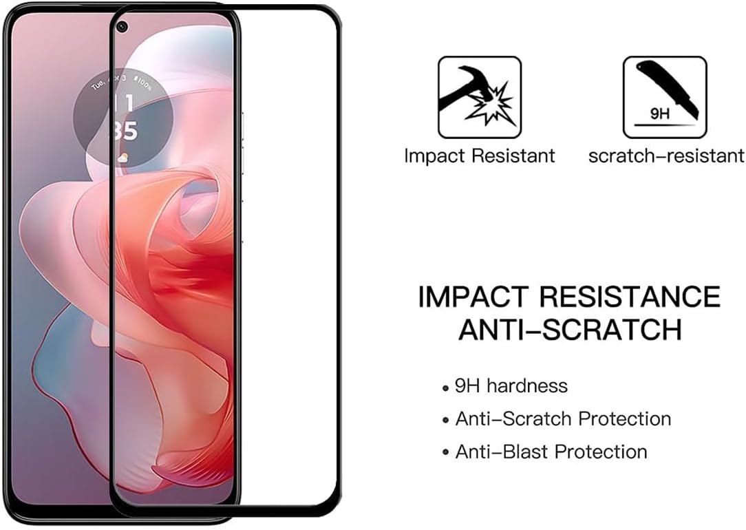 2 Pack Screen Protector, 9H Hardness (Fingerprint Unlock) Full Cover HD Clear Tempered Glass - NW2V59 2089-5