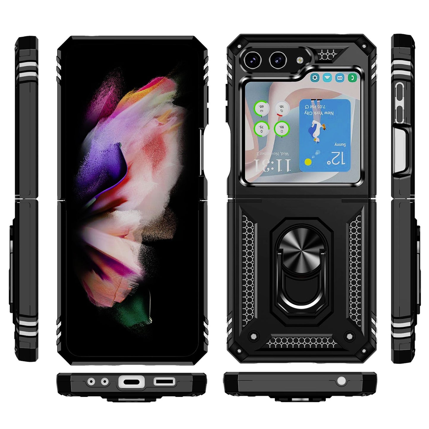 Hybrid Case Cover , Armor Shockproof Kickstand Metal Ring - NWE74 2104-2