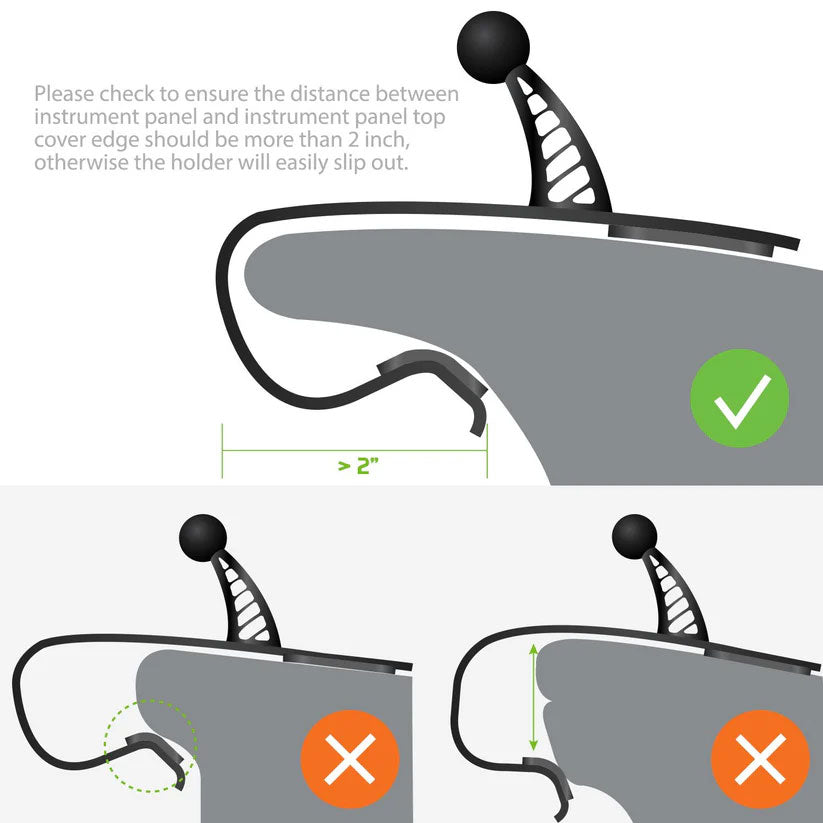 Car Mount , Swivel Cradle Holder Non-Slip Dashboard - NWA65 2103-6