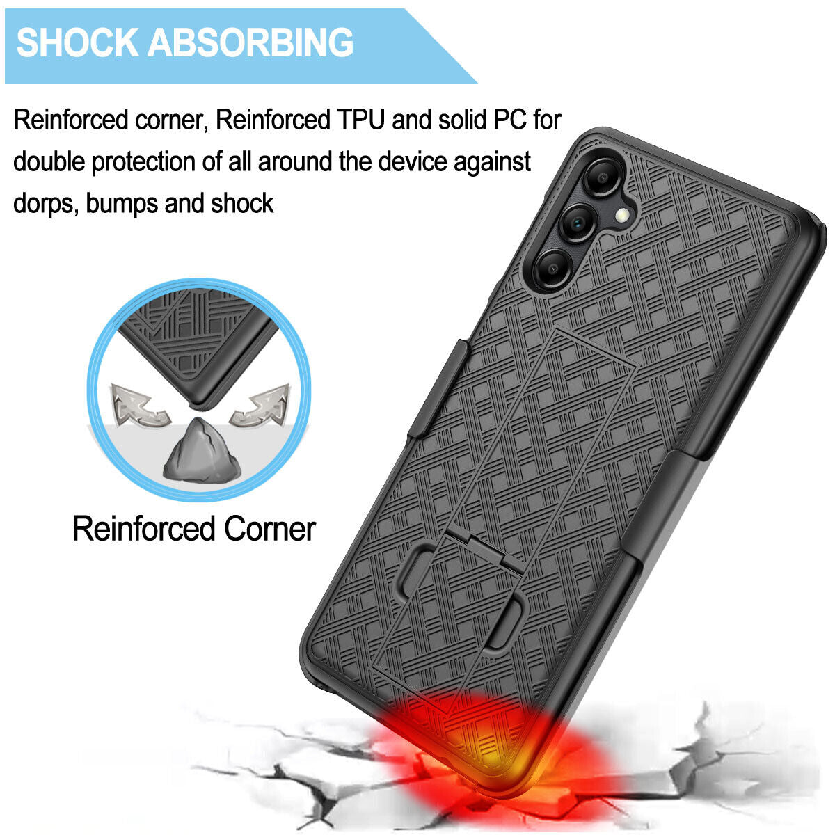 Case Belt Clip ,  Armor Kickstand Cover Swivel Holster  - NWE99 2094-4