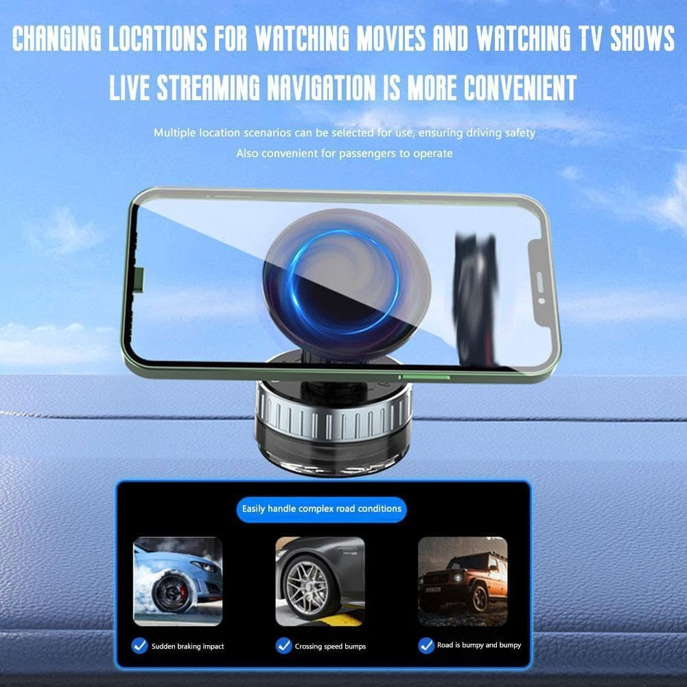 Magnetic Car Mount, Swivel MagSafe Compatible Vacuum For Dash Windshield Phone Holder - NWZ89 2191-6