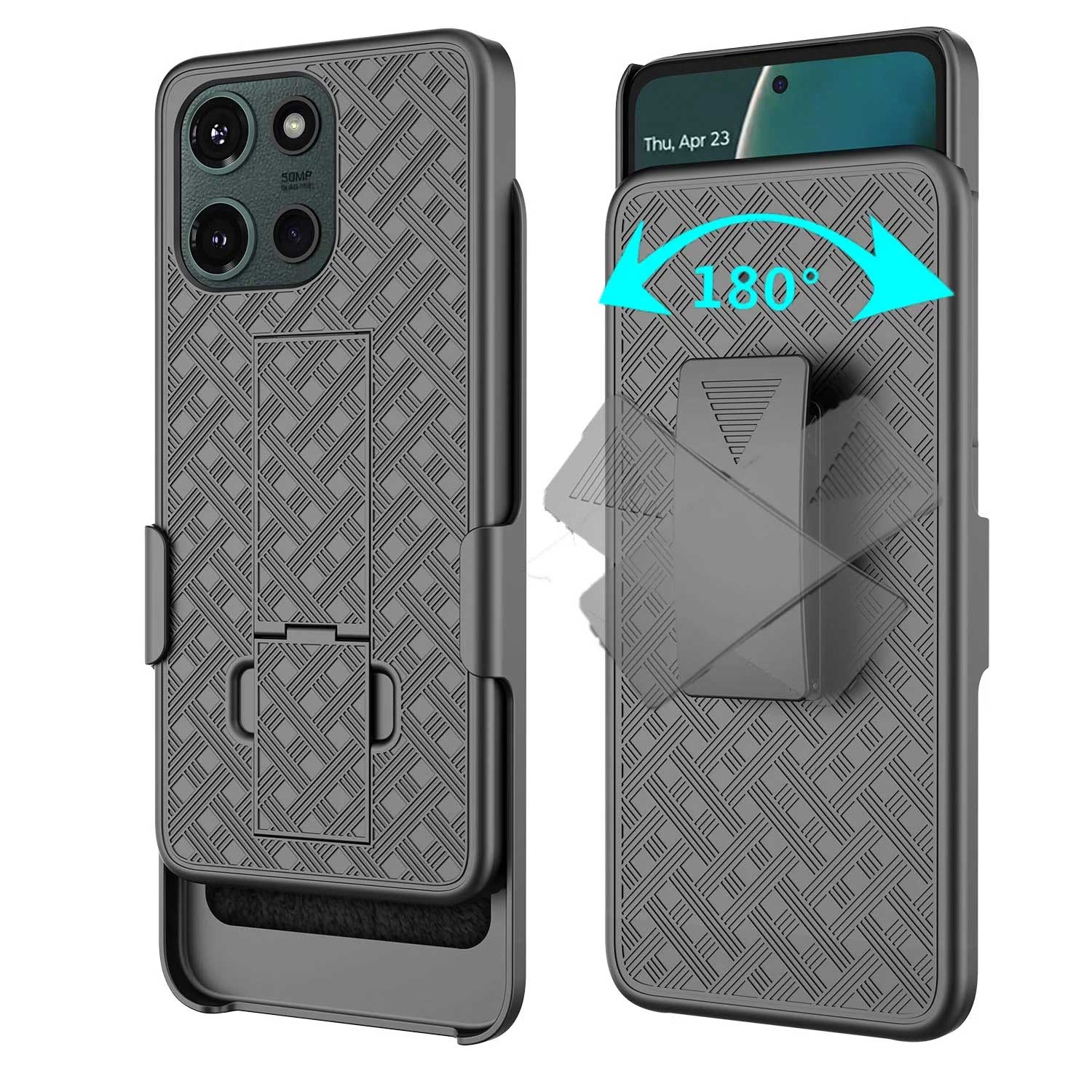 Case with Belt Clip,  Drop-Proof Armor w Kickstand Cover Swivel Holster Combo  - NWD10 2215-2