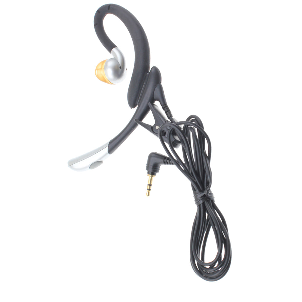 Wired Earphone, Headphone Single Earbud 3.5mm Adapter Over-the-ear with Boom Mic - NWC37+S06 1992-3
