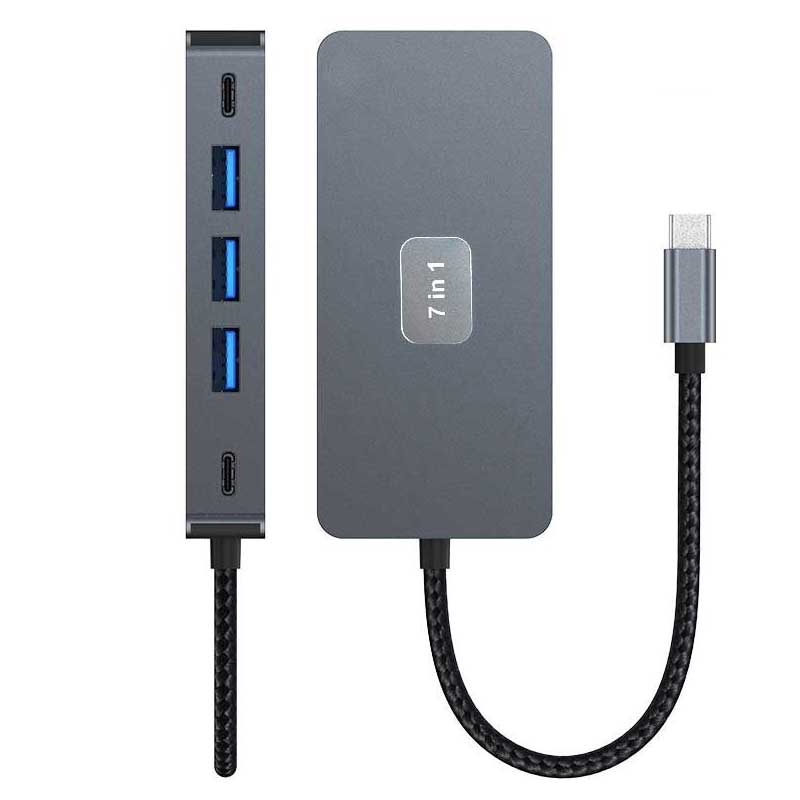 2 Port HDMI TV Adapter, Projector Converter Audio Video TYPE-C PD Charger 7-in-1 USB-C Hub - NWZ88 2212-4