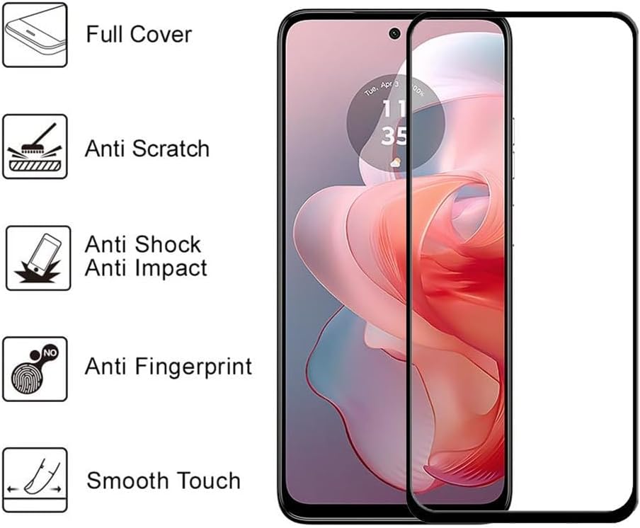 2 Pack Screen Protector, 9H Hardness (Fingerprint Unlock) Full Cover HD Clear Tempered Glass - NW2V59 2089-2
