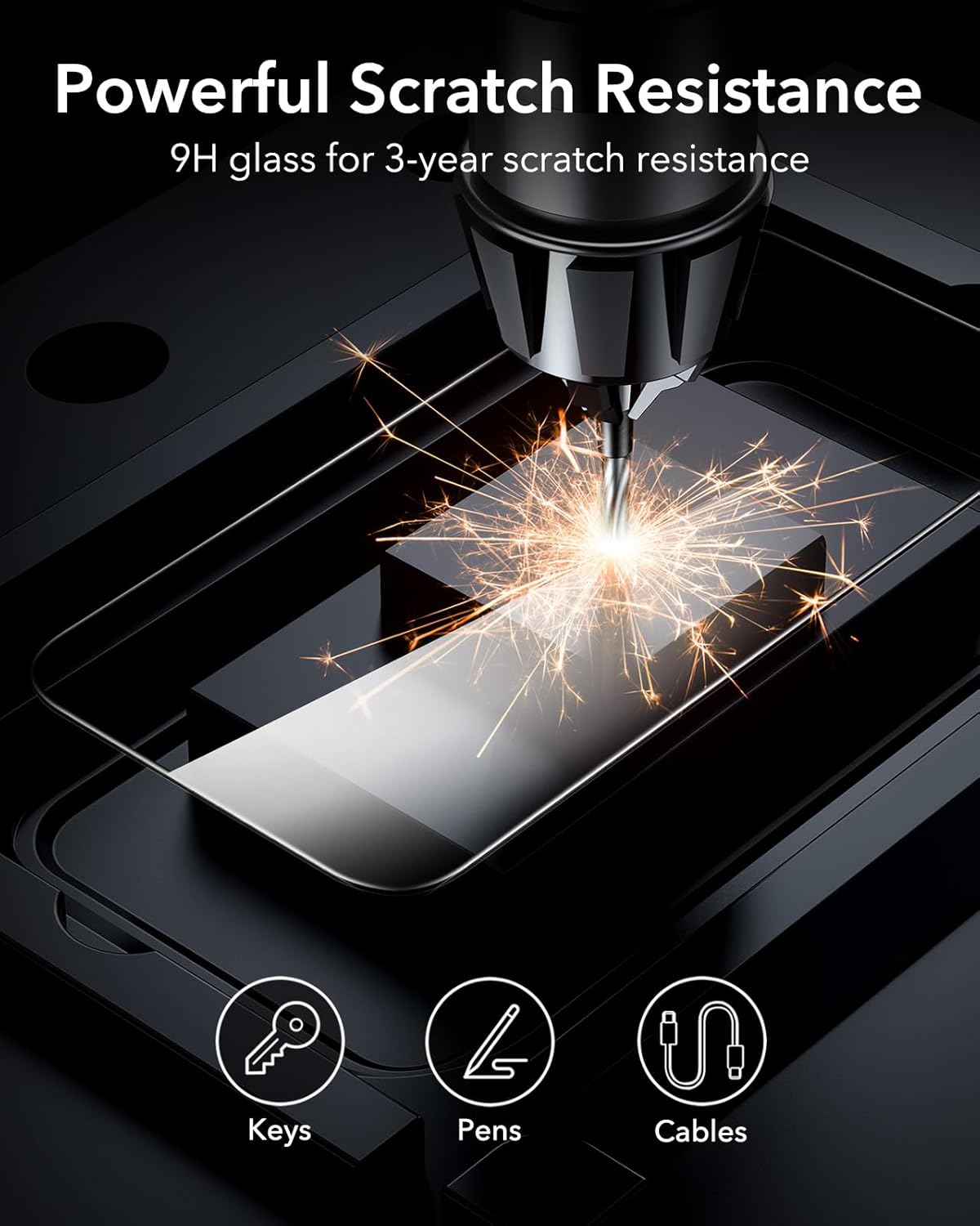 2 Pack Screen Protector, 9H Hardness (Fingerprint Unlock) Full Cover HD Clear Matte Tempered Glass - NW2SP02 2148-4
