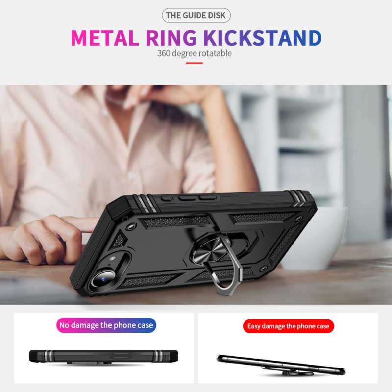 Case Belt Clip,  Armor Kickstand Cover Swivel Metal Ring Holster  - NWF16 2205-4