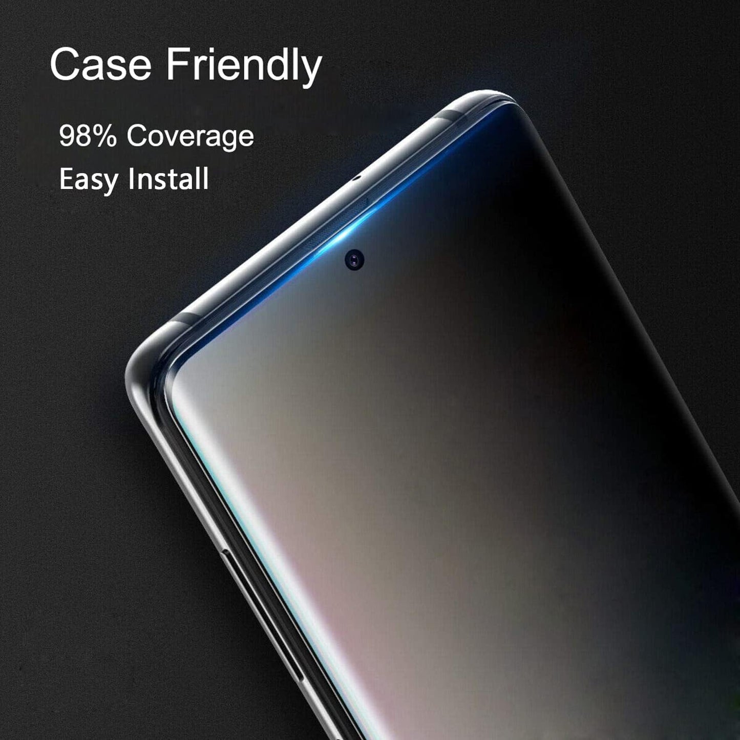 2 Pack Privacy Screen Protector, 3D Edge Anti-Peep Anti-Spy Fingerprint Works TPU Film - NW2SP11 2157-3