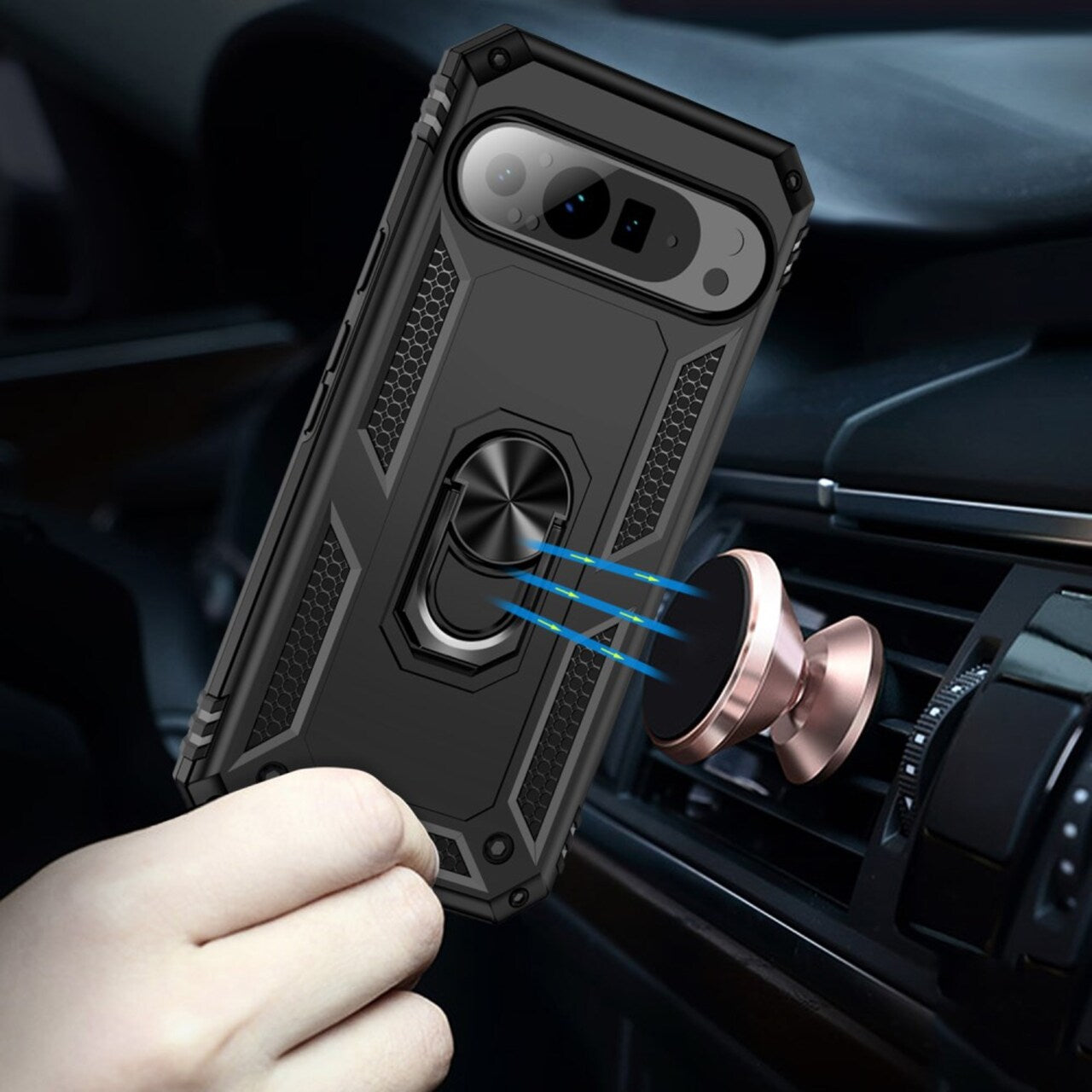 Case Belt Clip, Armor Kickstand Cover Swivel Metal Ring Holster - NWV97 2238-8