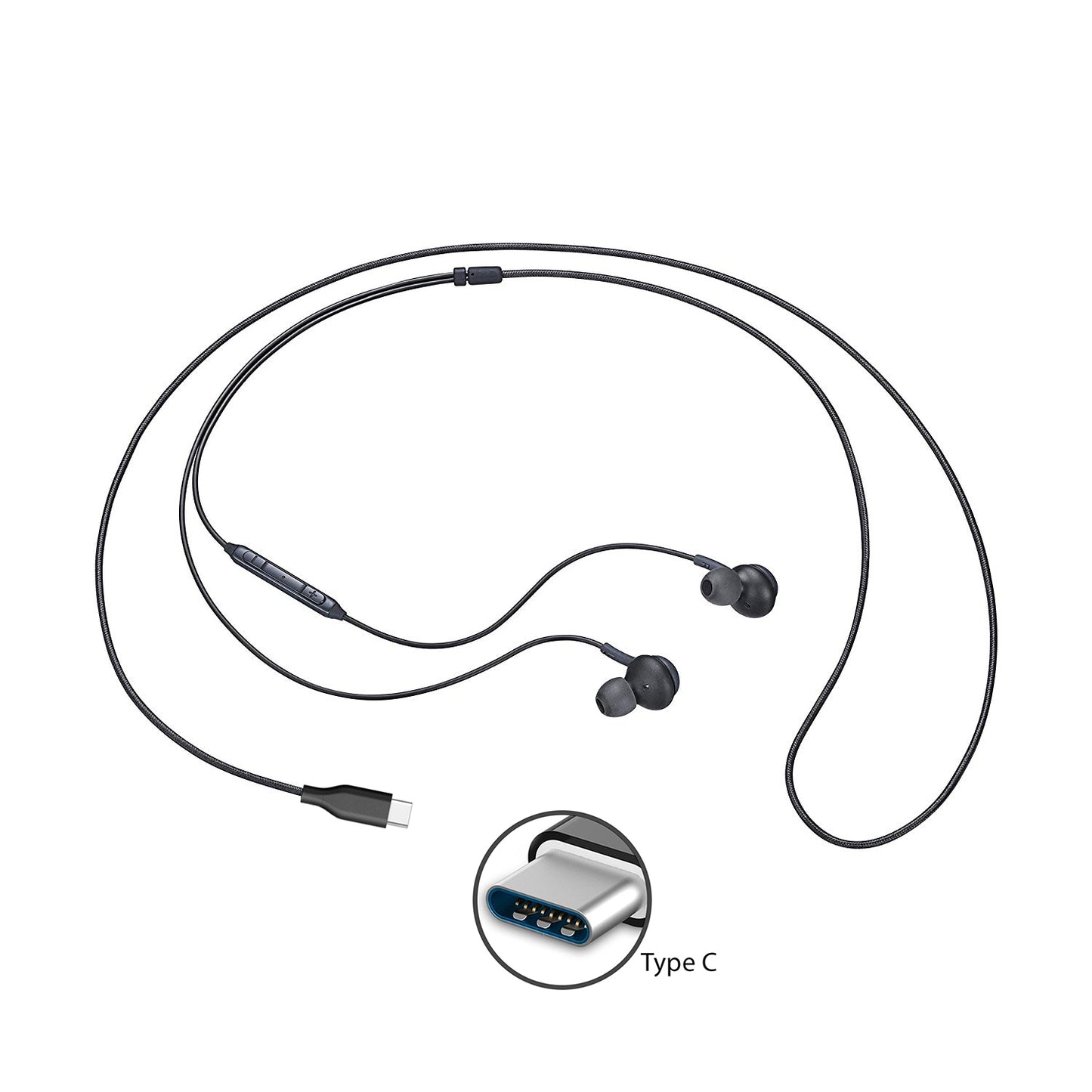 TYPE-C Earphones, Earpieces Headset w Mic Headphones USB-C Earbuds - NWXS91 2084-2