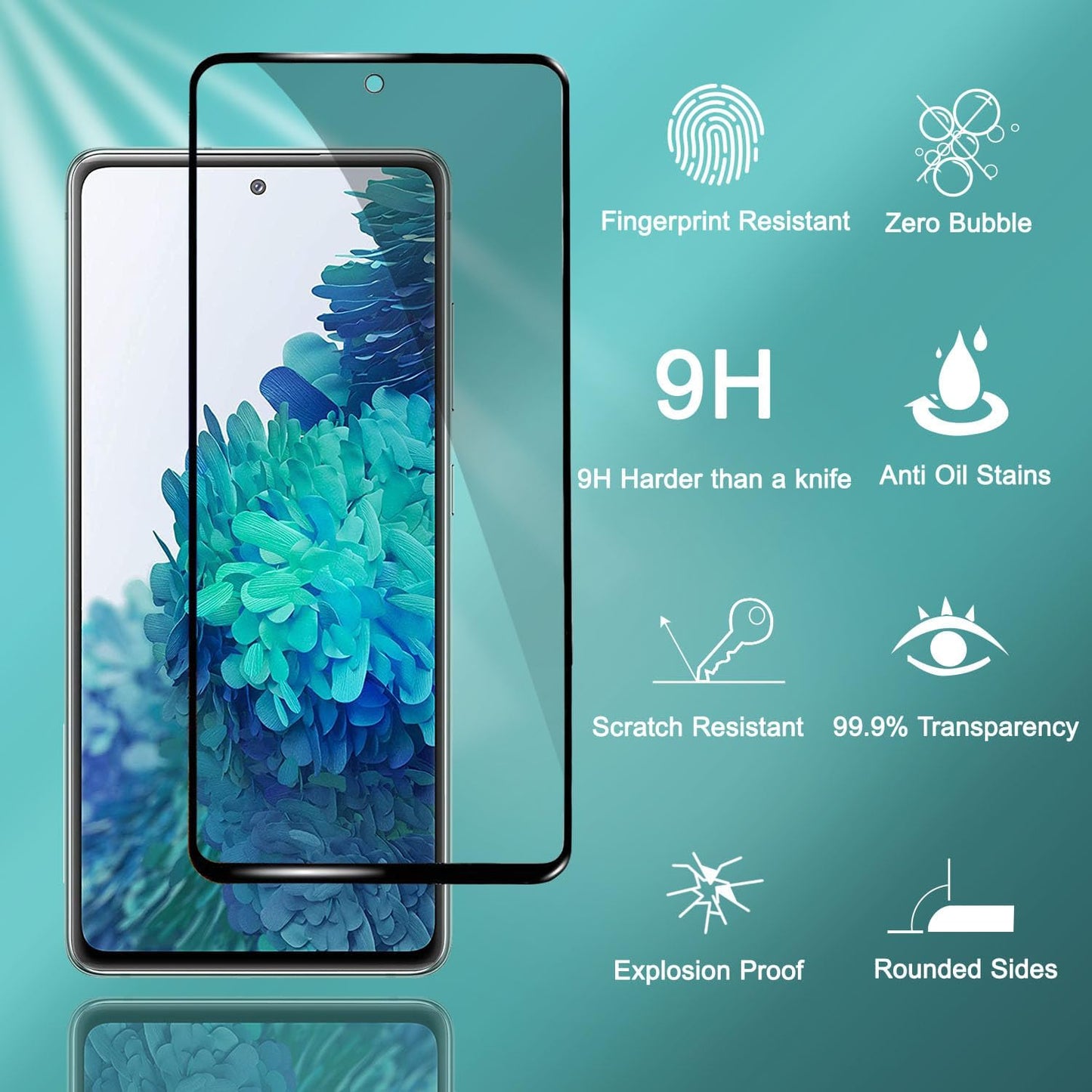 2 Pack Privacy Screen Protector, 3D Edge Anti-Peep 9H Hardness Anti-Spy Tempered Glass - NW2SP35 2232-3