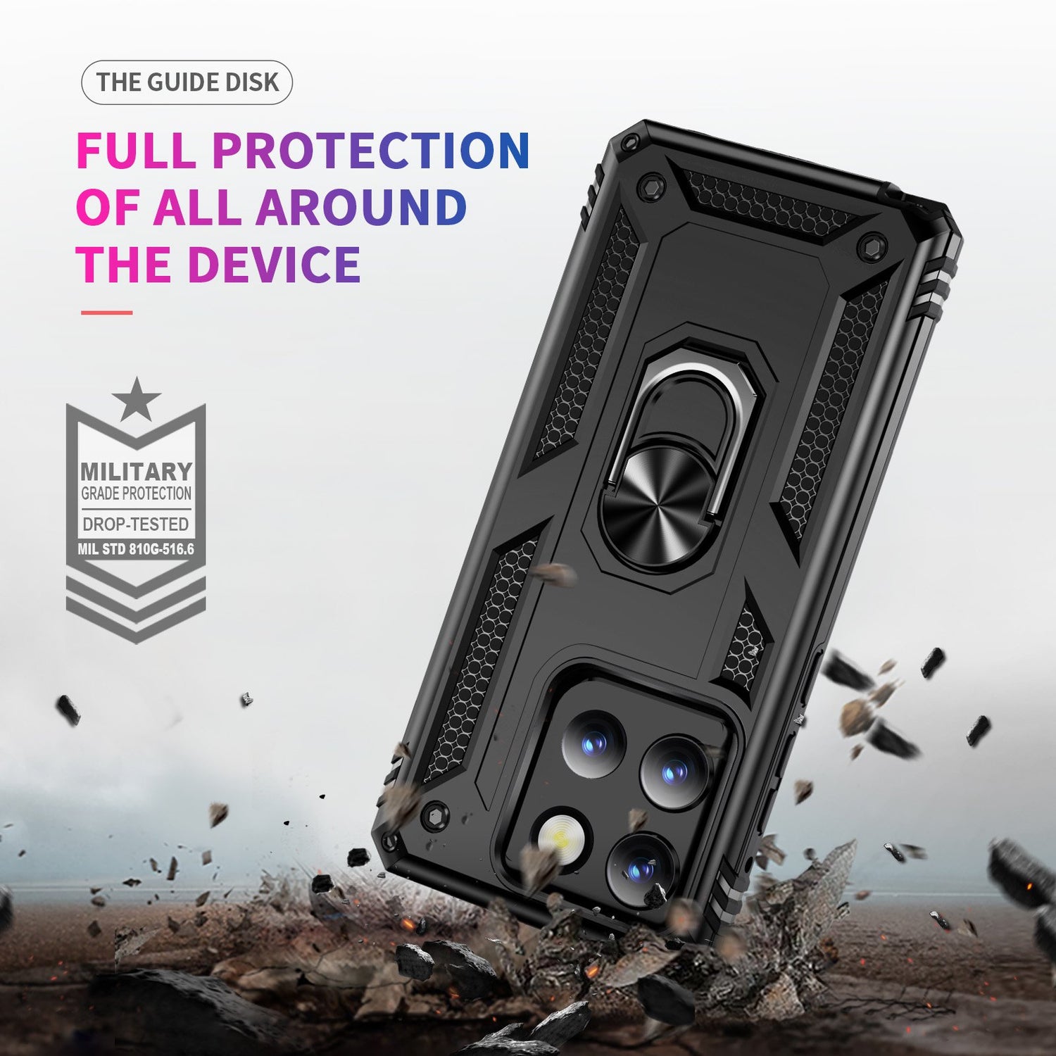 Case Belt Clip,  Armor Kickstand Cover Swivel Metal Ring Holster  - NWZ06 2209-4