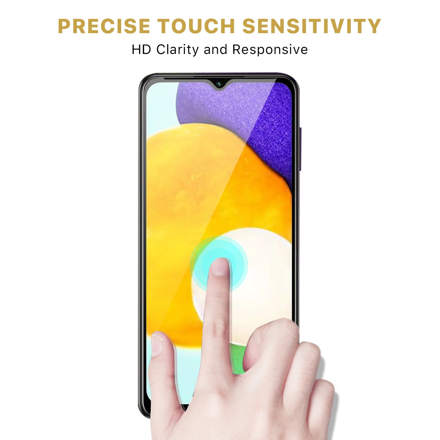 2 Pack Screen Protector, 9H Hardness (Fingerprint Unlock) Full Cover HD Clear Tempered Glass - NW2XF14 2046-4
