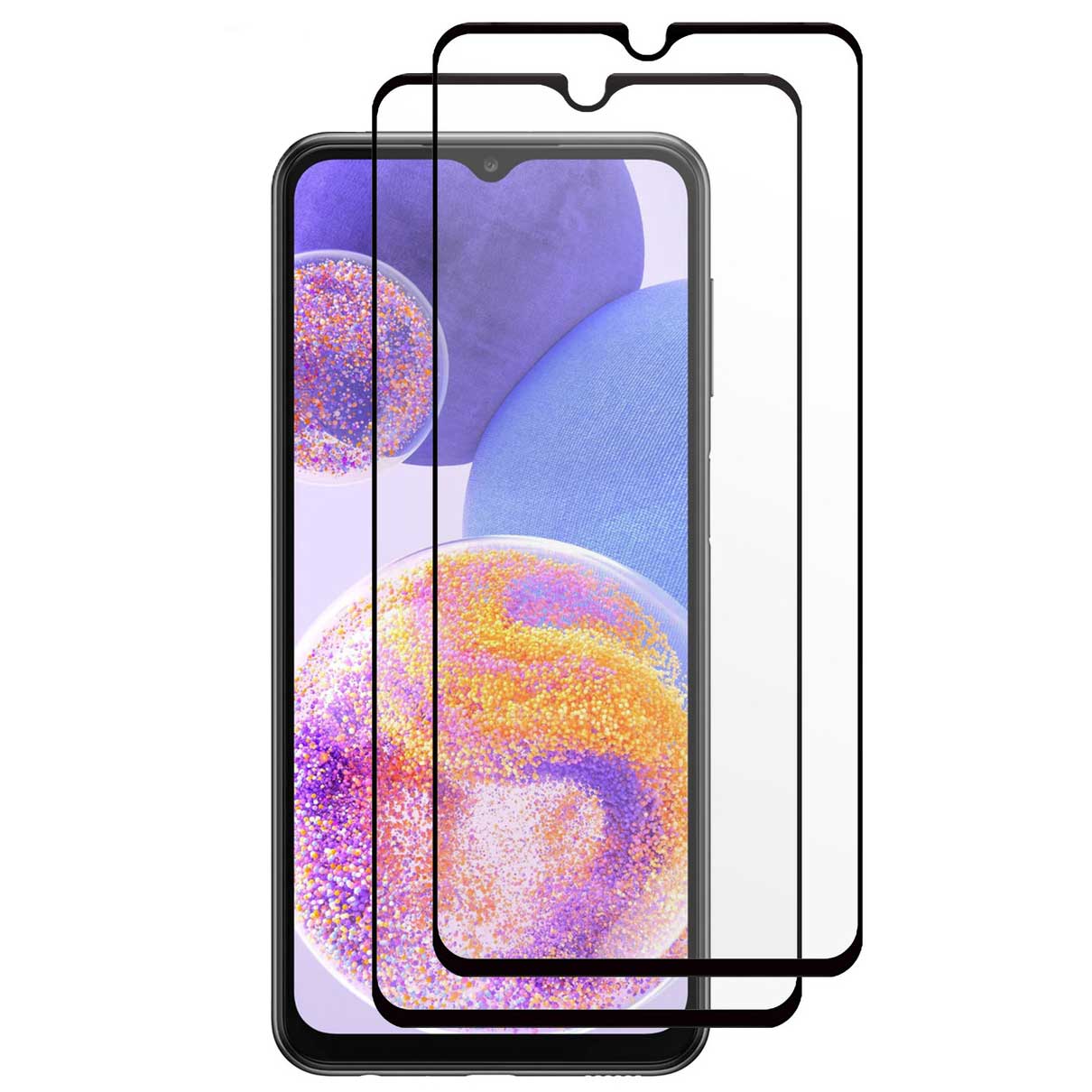 2 Pack Screen Protector, 9H Hardness (Fingerprint Unlock) Full Cover HD Clear Tempered Glass - NW2XF14 2046-1