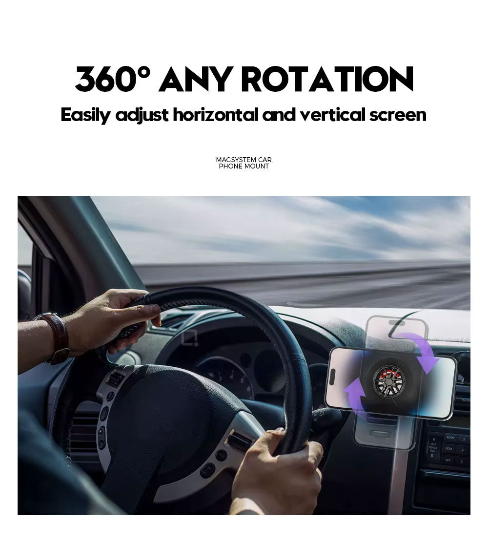 Car Mount , Strong Grip Swivel MagSafe Compatible Phone Holder Magnetic Air Vent - NWZ86 2190-7