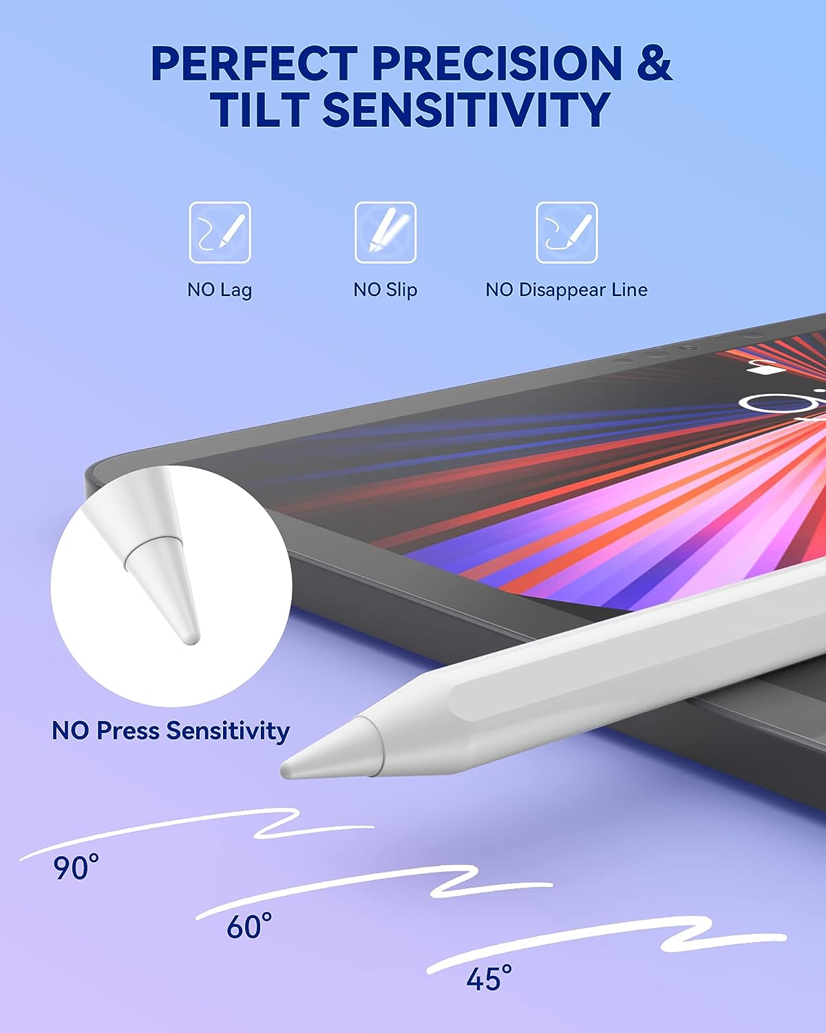 Active Stylus Pen , Palm Rejection Rechargeable Touch Capacitive Digital - NWXG79 2003-3