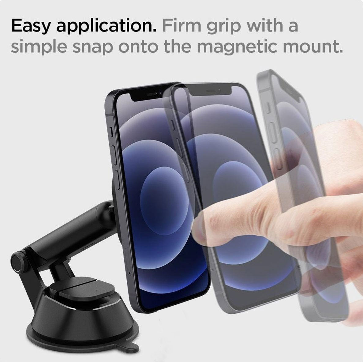 Magnetic Car Mount, Strong Grip MagSafe Compatible Telescopic For Dash Windshield Phone Holder - NWY43 2187-3