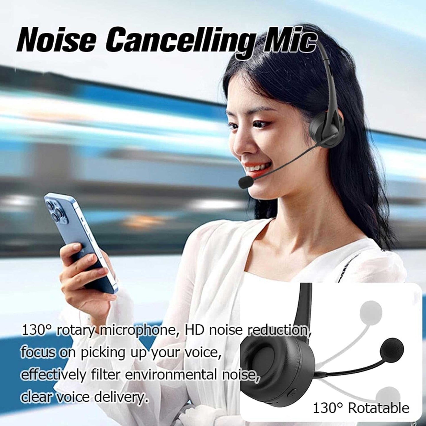 Wireless Headset, Hands-free Earphone Bluetooth Headphone Mic - NWY01 2252-3