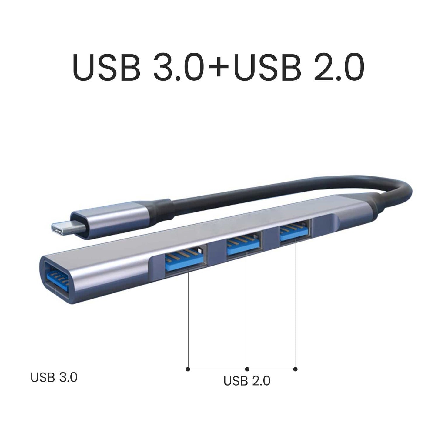 USB-C Adapter, USB Splitter 4-in-1 Hub USB-A - NWZ85 2198-4