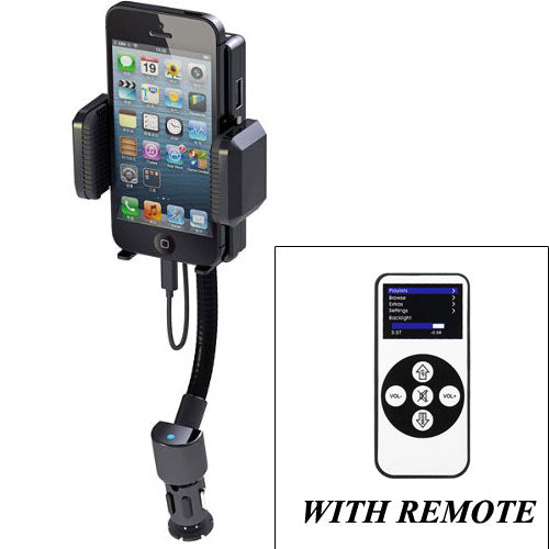 Car Mount, DC Socket Rotating USB Port Charger Holder FM Transmitter - NWJ45 645-10