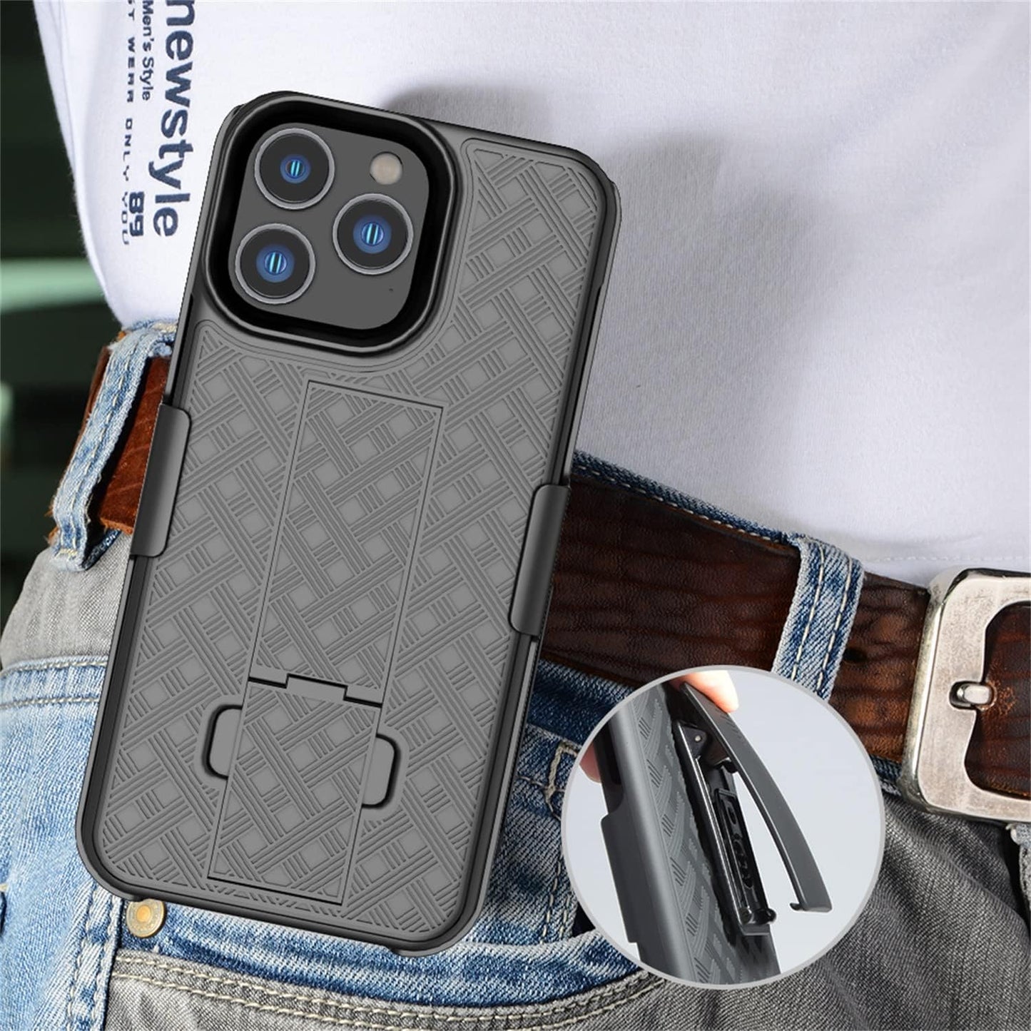 Case Belt Clip, Armor Kickstand Cover Swivel Holster - NWY87 2007-6