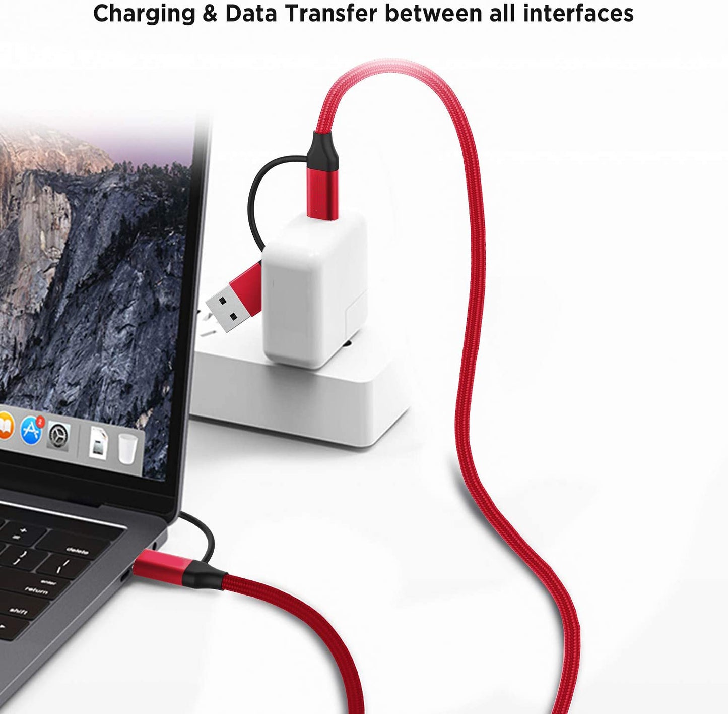 4-in-1 USB-C Cable, USB Wire Power Cord Fast Charger - NWZ47