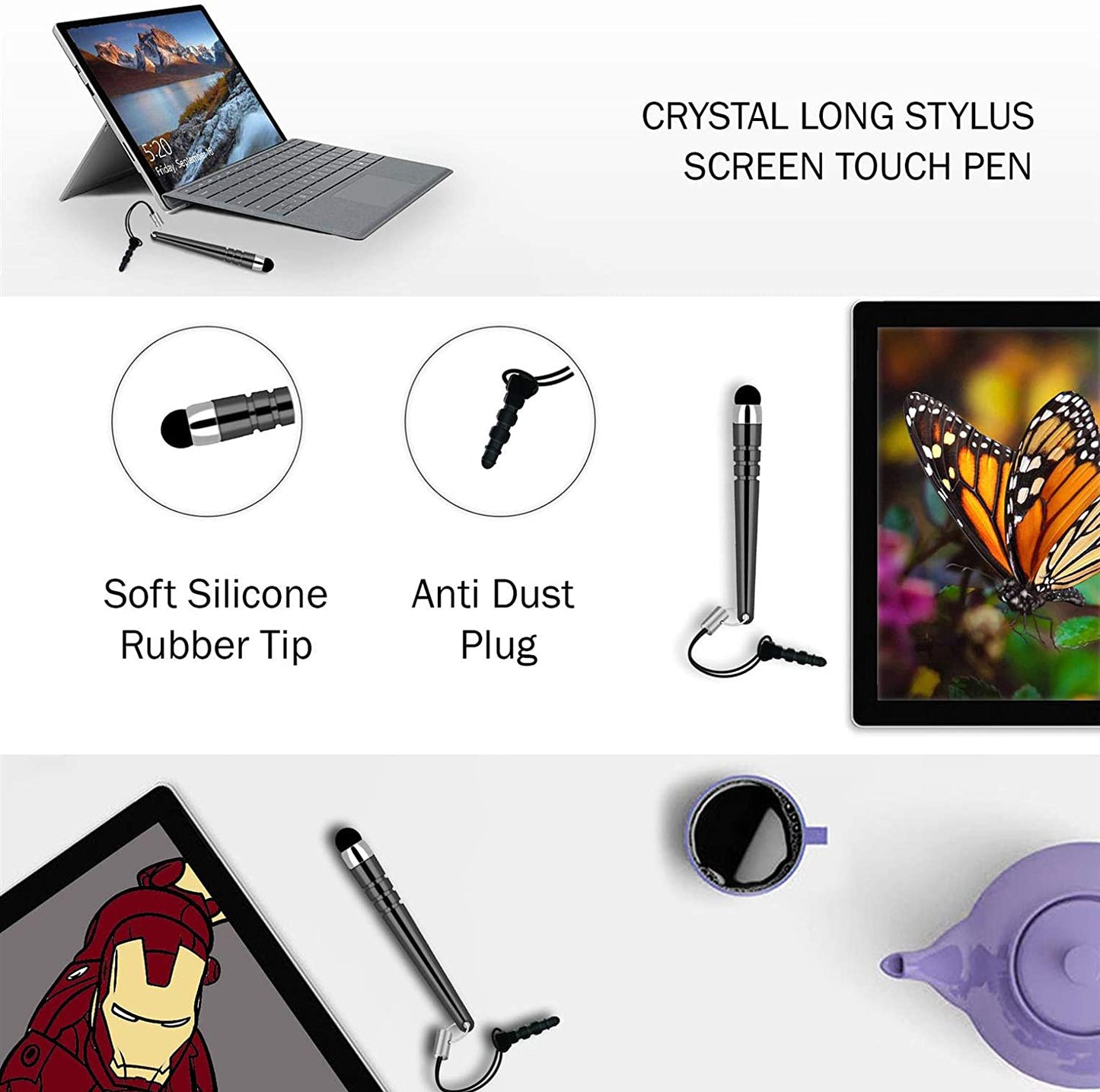 Red Stylus, Compact Aluminum Touch Pen - NWY03