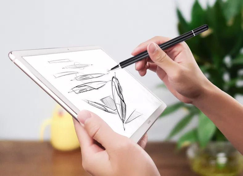 Stylus, Black Lightweight Aluminum Fiber Tip Touch Screen Pen - NWZ79
