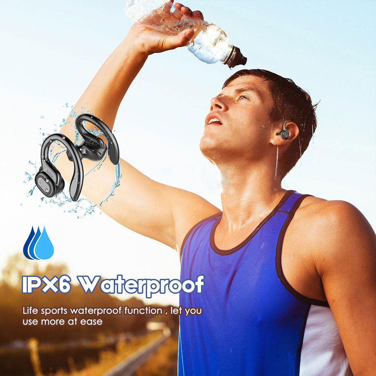 Ear-hook TWS Earphones, True Stereo Ear-hook Headphones Earbuds Wireless - NWY83