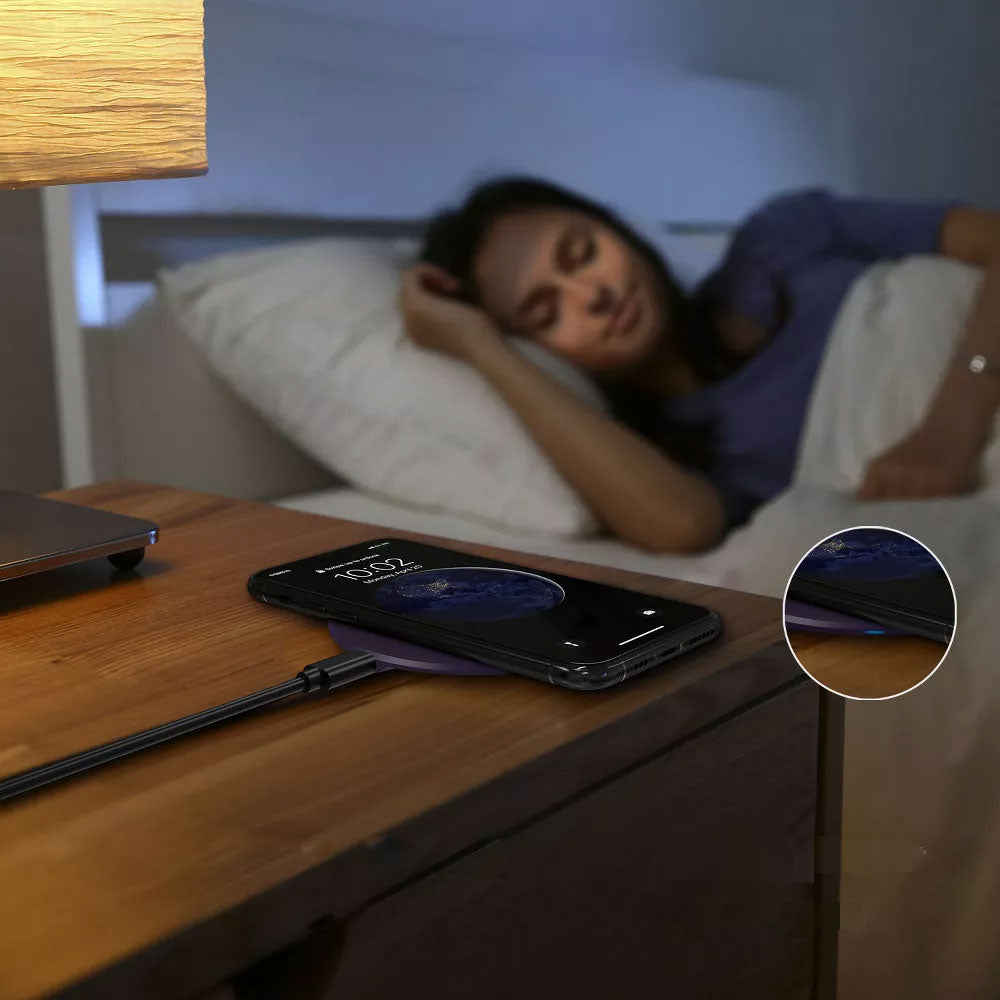 Purple 15W Wireless Charger , Quick Charge Slim Charging Pad Fast Charge - NWY88