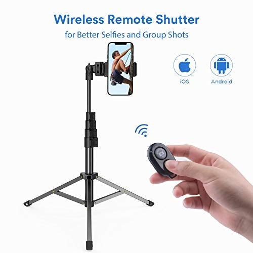 Tripod Selfie Stick, Self-Portrait Built-in Remote Shutter Monopod Wireless - NWRS1