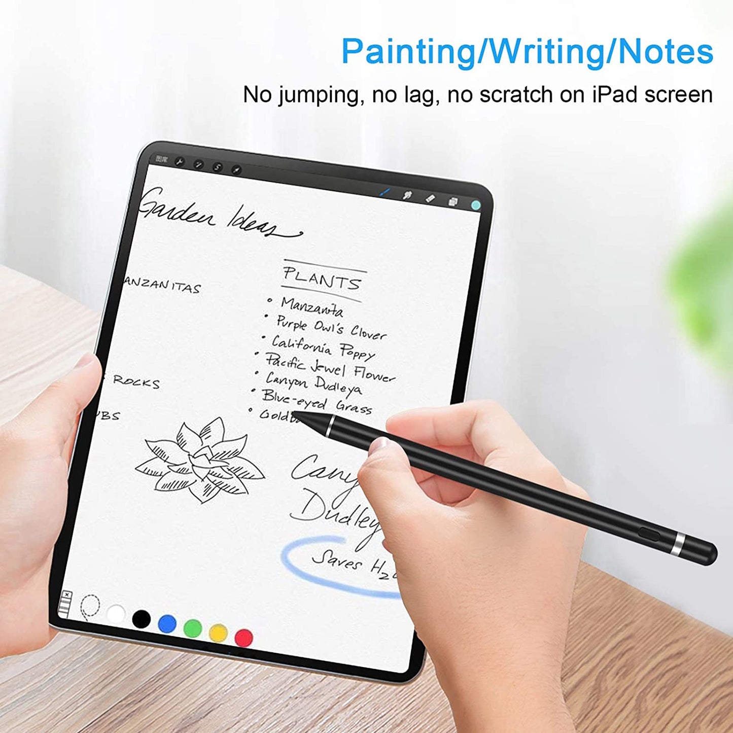 Active Stylus Pen, Palm Rejection Rechargeable Touch Capacitive Digital - NWD37