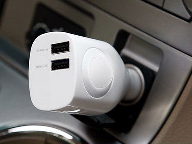 2-in-1 Car Home Charger, Folding Prongs Power Wire Charger Cord Micro-USB to USB-C Adapter Coiled USB Cable - NWK12